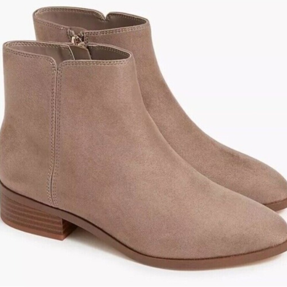 NIB J Crew flat grey ankle boots